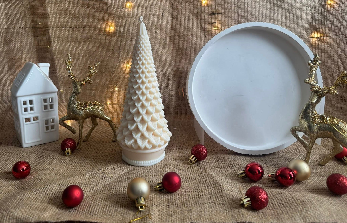 Candle and Dish Set.